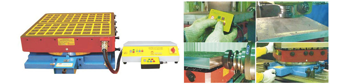 แม่เหล็กถาวร ควบคุมด้วยไฟฟ้า แบบโต๊ะหมุน drawing