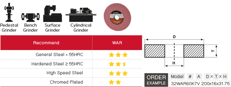 WAR Grinding Wheel drawing