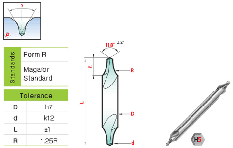 ดอกนำศูนย์ รุ่นยาว (Form R) drawing