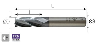 CFT เอ็นมิล ไฮสปิต 4ฟัน drawing