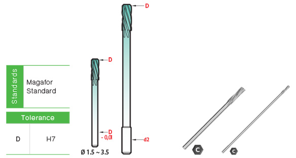 รีมเมอร์คาร์ไบด์รุ่นยาว drawing