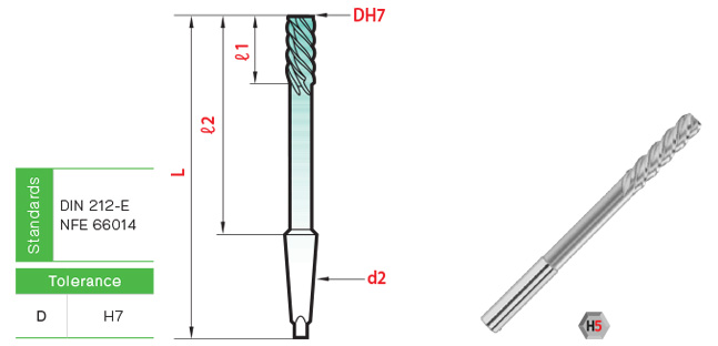 รีมเมอร์เกลียวเลื้อย (45°) drawing