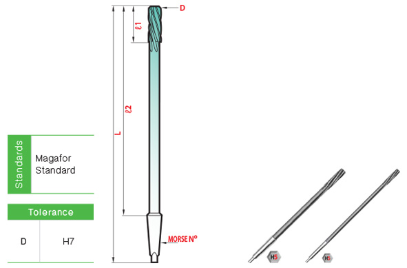 รีมเมอร์รุ่นยาว ก้านเทเปอร์ drawing