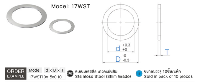 แผ่นชิมแหวน drawing