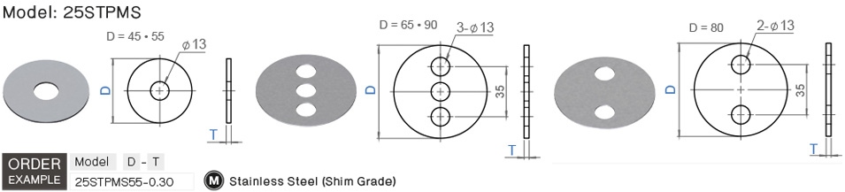 ชิมสำหรับเพลทกั้นระยะ ทรงกลม drawing