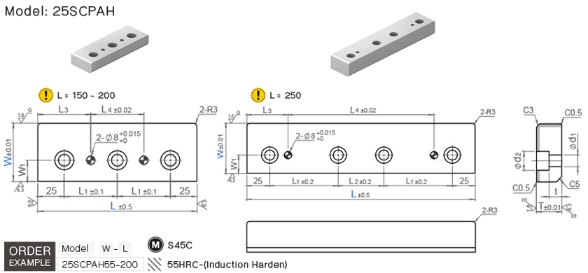 แคมอัพเปอร์เพลท เหล็กกล้า drawing