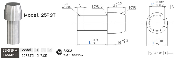 Locating Pilot Pins PST drawing