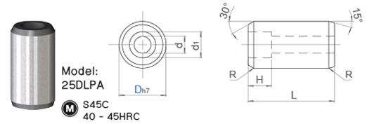 Locating Pins DLPA drawing