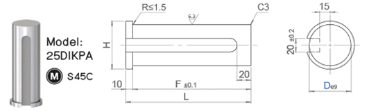 พินล็อคตำแหน่ง DIKPA drawing