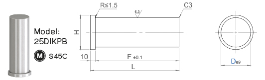 พินล็อคตำแหน่ง DIKPB drawing