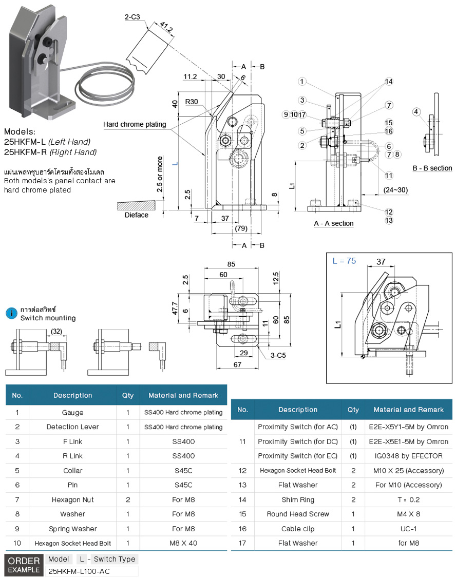 ระบบเช็คแผ่นเหล็ก HKFM drawing