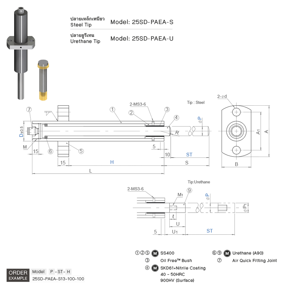 ชุดพรีโฮลดิ้งพุชพิน (Air Hole) drawing
