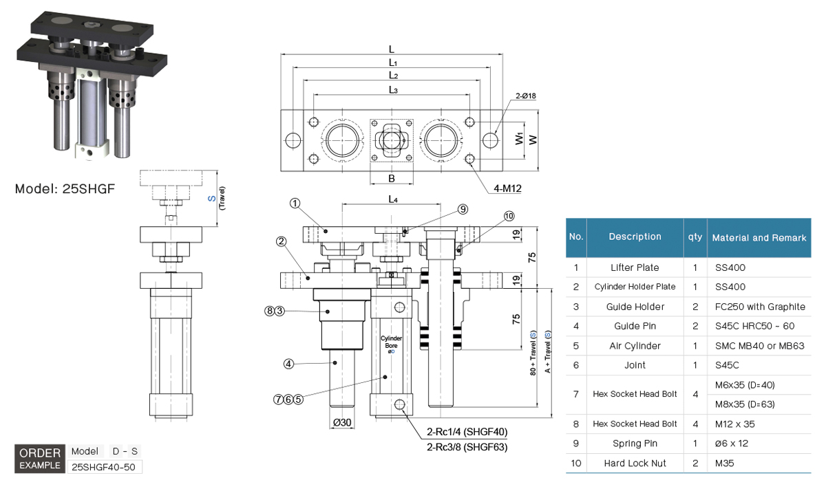 ลิฟเตอร์ยูนิต (H-Type) drawing