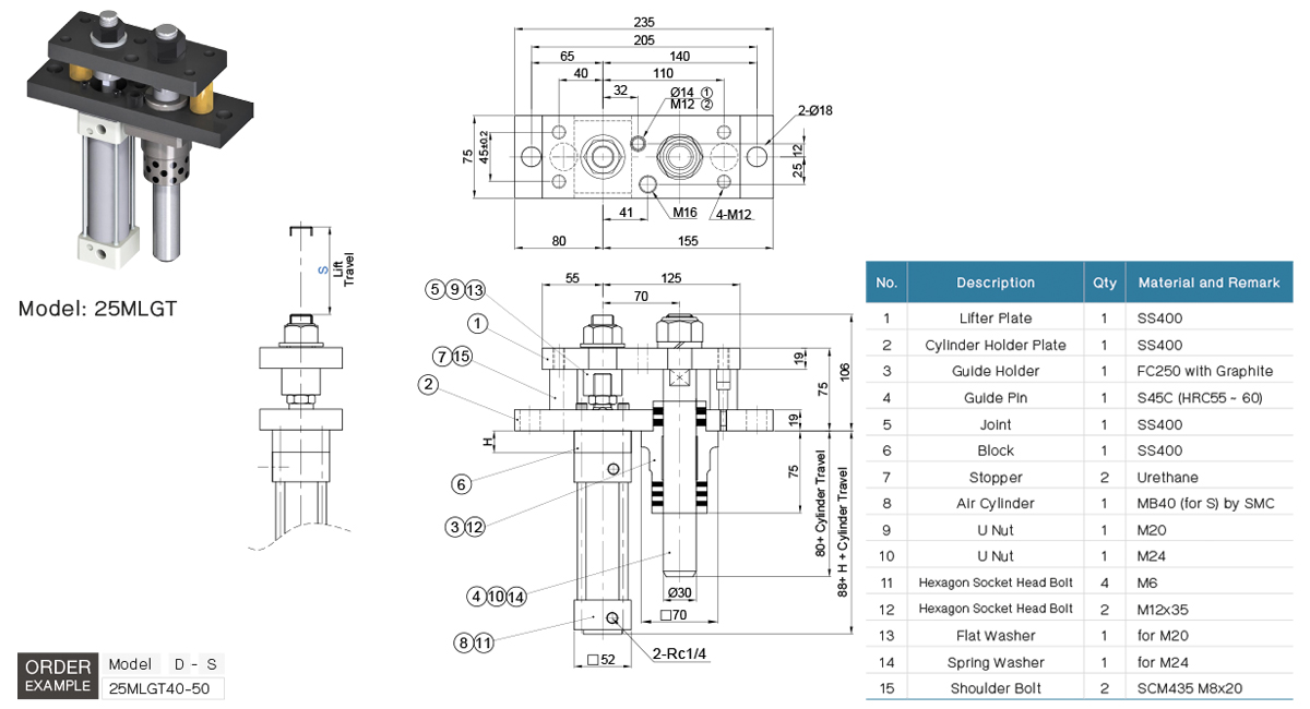 Mini Lifter Unit drawing