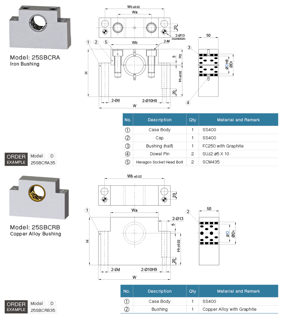Bell Crank Lifter Parts (Bearing Set) drawing