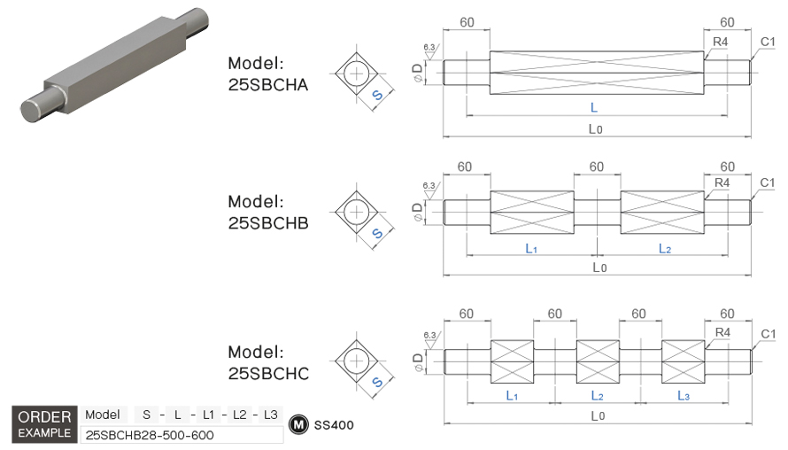 Bell Crank Lifter Parts (Shaft) drawing