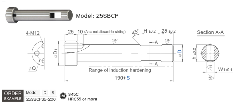 ไกด์โพส Bell Crank drawing