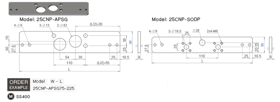 เพลทสำหรับพุชเชอร์ยูนิต drawing