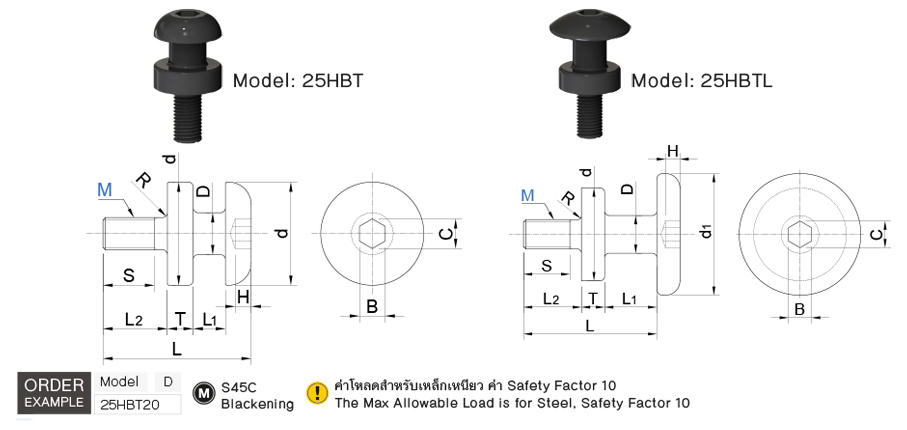 หูหิ้วแม่พิมพ์ แบบโบลท์ drawing