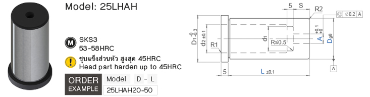 ลิฟเตอร์พินแบบมีรูสปริง และ ไพล็อทพั้นช์ drawing