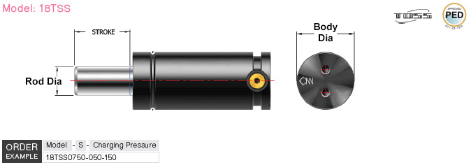 TSS แก๊สสปริง drawing