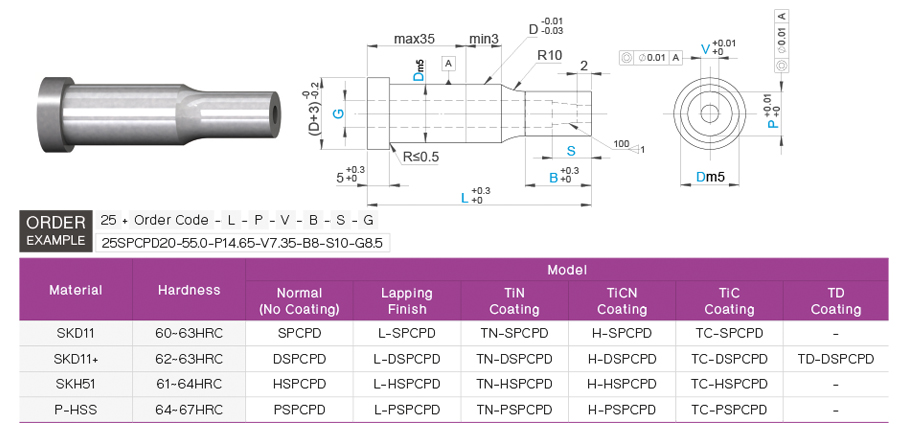 Blanking Punch drawing
