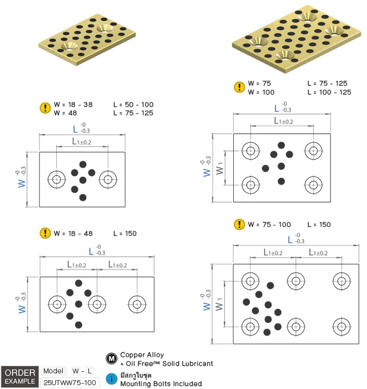 แวร์เพลททองเหลือง (5มม) drawing
