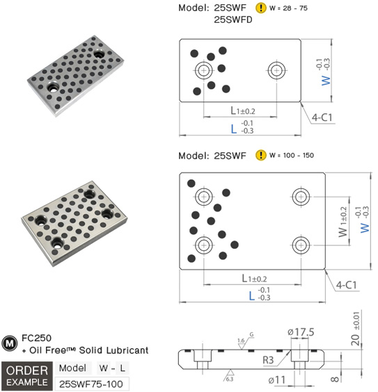 Cast Iron Wear Plate (20mm) drawing