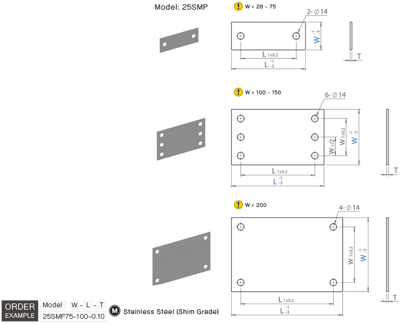 แผ่นชิม สำหรับแวร์เพลท drawing