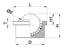 บอลลำเลียงสวมอัด รุ่นรับงานหนัก drawing