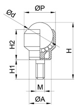 บอลลำเลียง มีเกลียวสกรู drawing