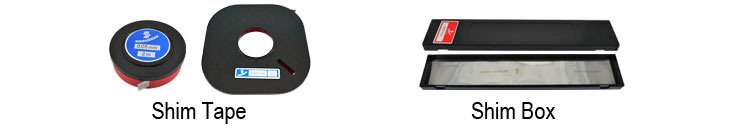 แผ่นชิมเทปและกล่อง drawing