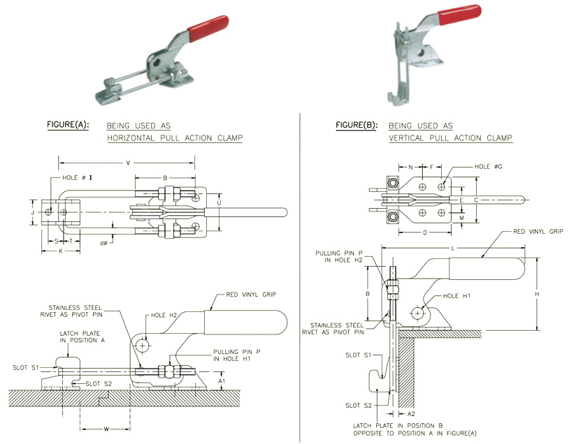 ท็อกเกิ้ลแคลมป์ ดึง แนวตั้ง drawing