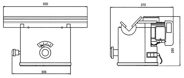 เครื่องลบมุม รุ่นใช้เม็ดมีด drawing