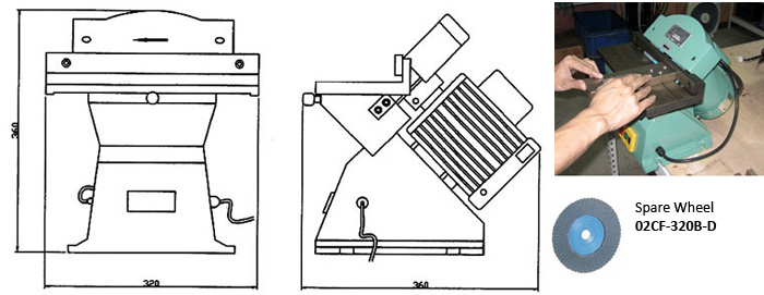 เครื่องลบมุม รุ่นกระดาษทราย drawing