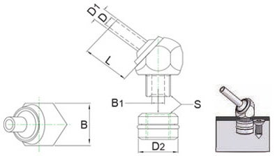 หัวฉีดน้ำแรงดันสูง Easy Jet-On drawing