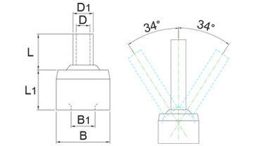หัวฉีดน้ำแรงดันสูง Mounted Nozzle drawing
