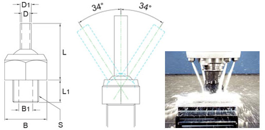 หัวฉีดน้ำแรงดันสูง Direct Injection drawing