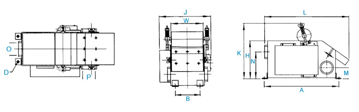 เครื่องแยกเศษโลหะ ระบบแม่เหล็ก drawing