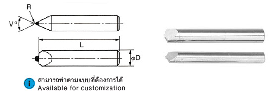 เพชรกรีดหินเจียร หัวชิเซล drawing