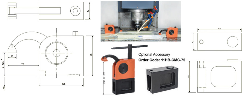 แคลมป์กดงานมิลลิ่ง drawing