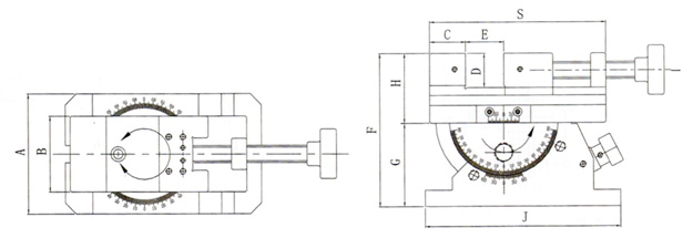 Precision Universal Vice drawing