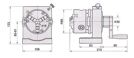 เครื่องเจียรปลายพั้นช์แบบสามจับ drawing