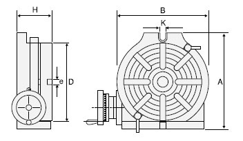 Horizontal-Vertical Rotary Table drawing