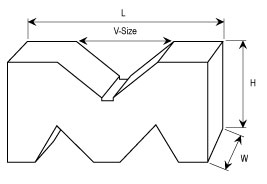 Precision V Block drawing