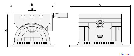 Tilting Table With Swivel Base drawing