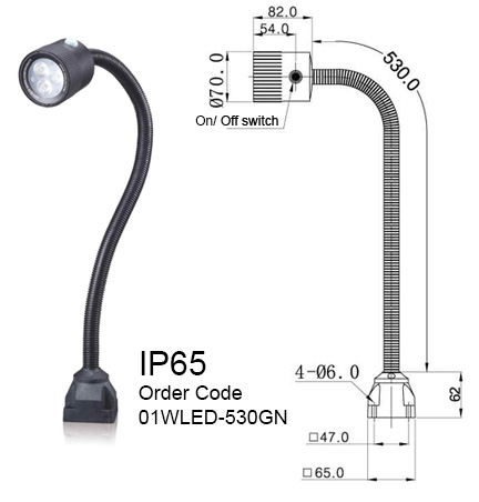 โคมไฟ LED คอห่าน drawing