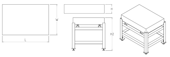 โต๊ะระดับหินแกรนิต drawing