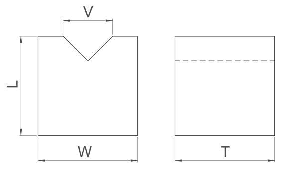 V-Block หินแกรนิต drawing