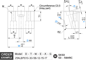 ล็อกกิ้งบล็อค แบบรูเอียง (PL Setting) drawing